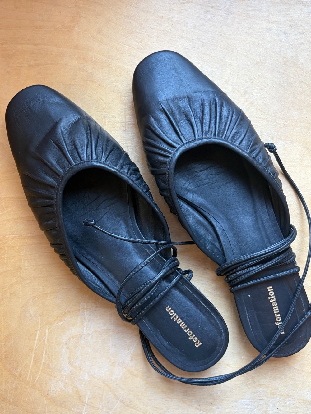 Reformation Lace Up Mules